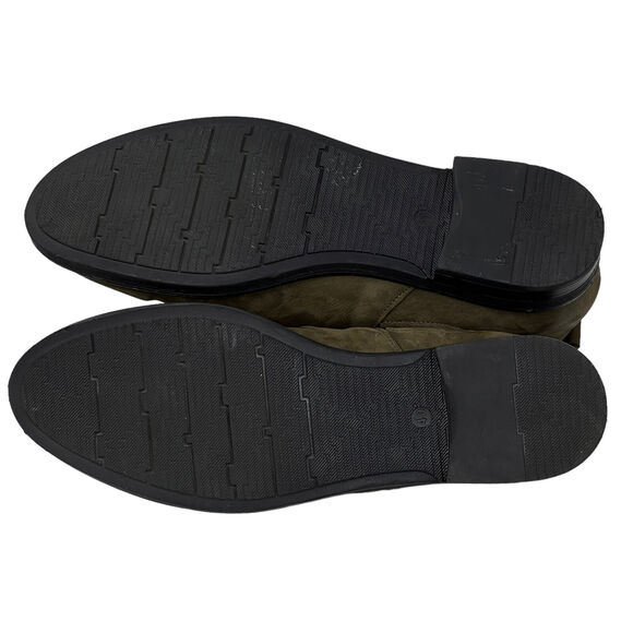 Bueno Pull On Leather Bootie Women's SZ 9.5 40 Olive Boho Elastic Panel Comfort - Picture 6 of 9